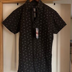 English Laundry Black Patterned Casual Shirt
